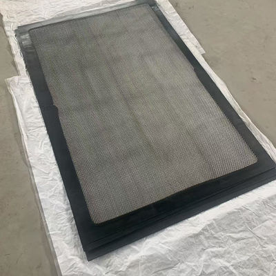 Tela de criba industrial de malla fina de 230 hilos con borde de lona