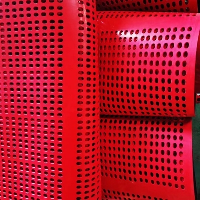 Alfombra de cribado de caucho tailandés de 1,25 m y 8 mm de espesor para el procesamiento de minerales